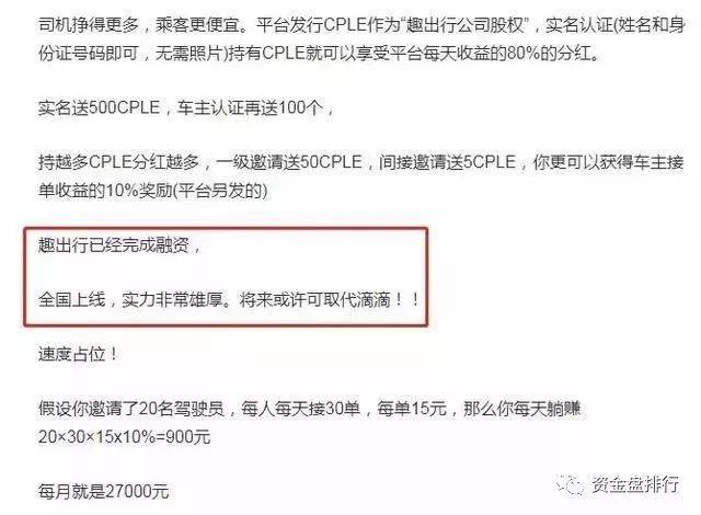 “趣出行”披着打车软件持币分红的旁氏骗局<strong></p>
<p>持币</strong>，号称马云投资？黑幕竟这么多！！