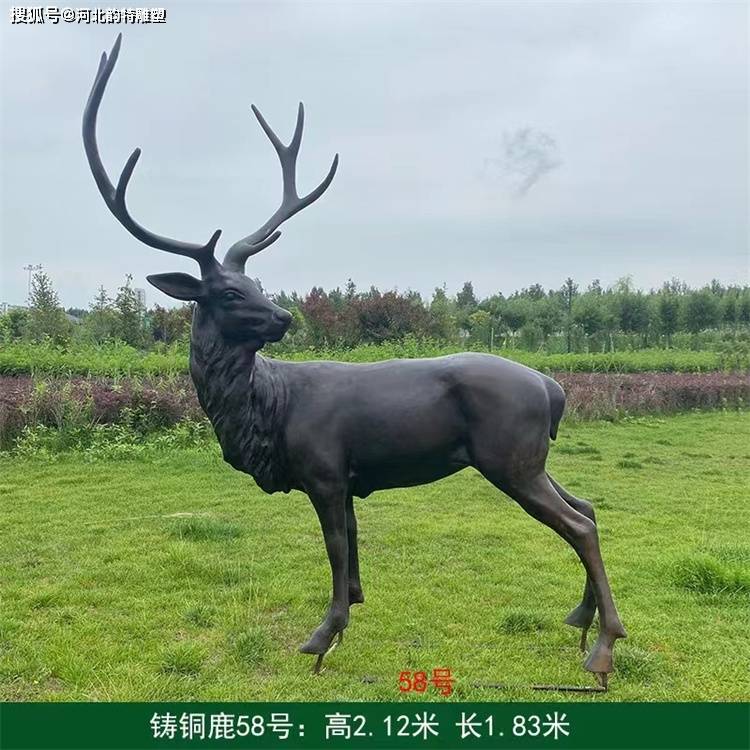 铸铜鹿雕塑 仿铜鹿定制加工厂