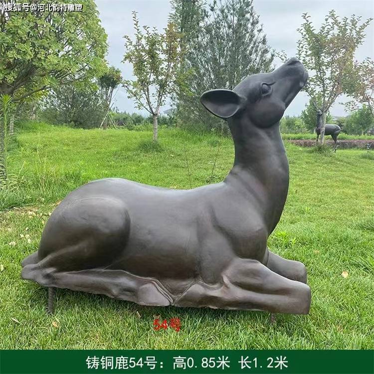 铸铜鹿雕塑 仿铜鹿定制加工厂
