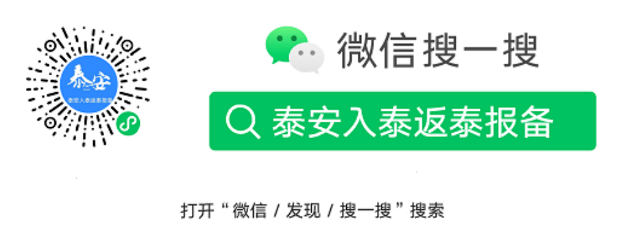 泰安入泰返泰报备系统使用说明
