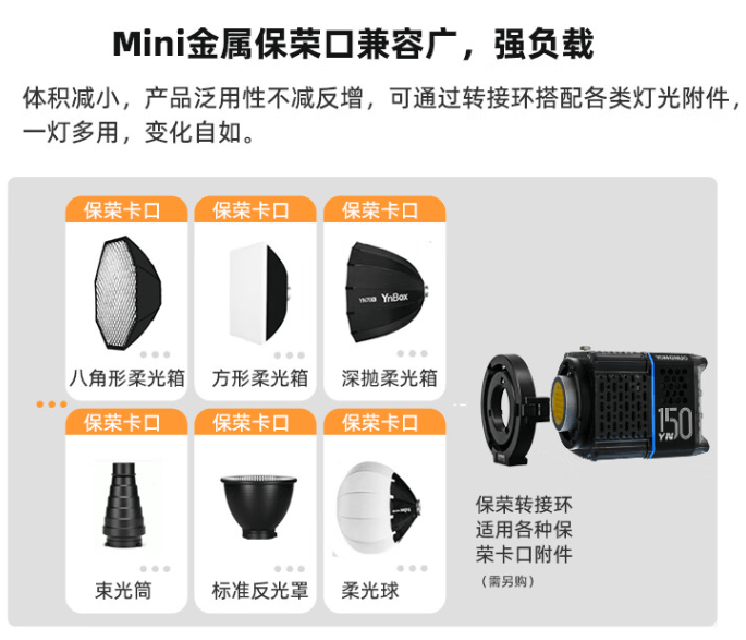 永诺推出 150W 补光灯 YN150：小体积高亮度<strong></p>
<p>小诺理财</strong>，259 元起