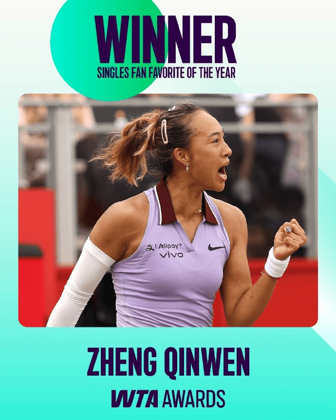 蝉联人气女王<strong></p>
<p>2022年国内虚拟币走向</strong>！郑钦文再次当选WTA最受欢迎单打球员