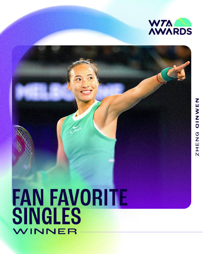 蝉联人气女王<strong></p>
<p>2022年国内虚拟币走向</strong>！郑钦文再次当选WTA最受欢迎单打球员
