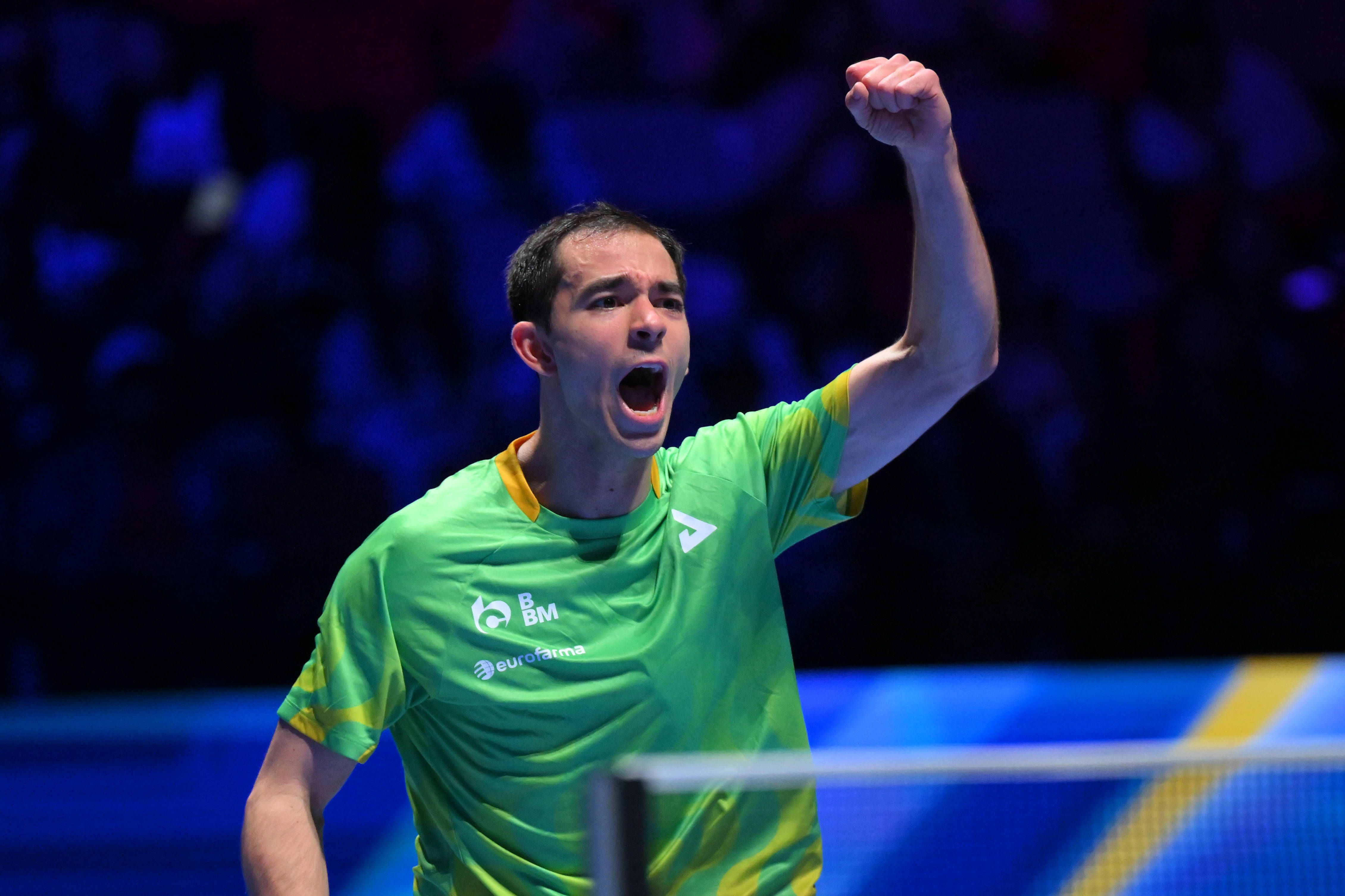 (体育)乒乓球——世界杯男单:雨果·卡尔德拉诺晋级四强